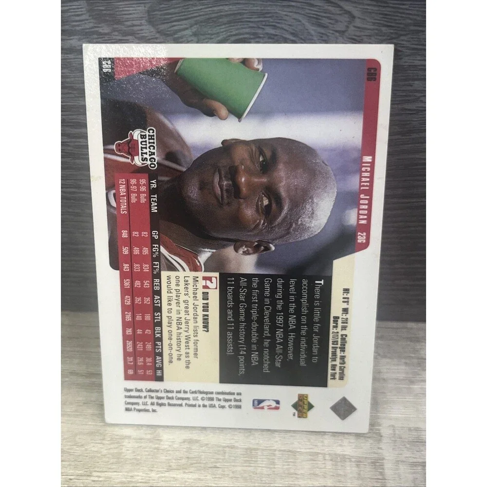 Michael Jordan 1997-98 Upper Deck Collector's Choice Card Number 236